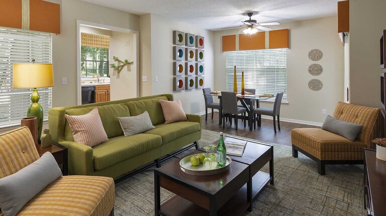 Spacious Living Room and Dining Area