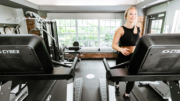 Fitness Center with Cardio Machines 